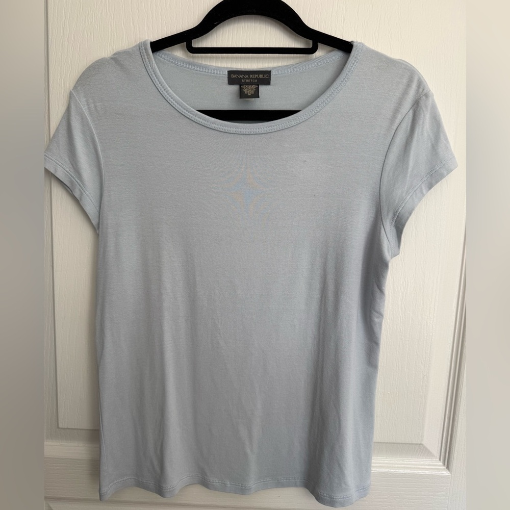 Banana Republic Pale Blue Short Sleeve Crewneck Tee